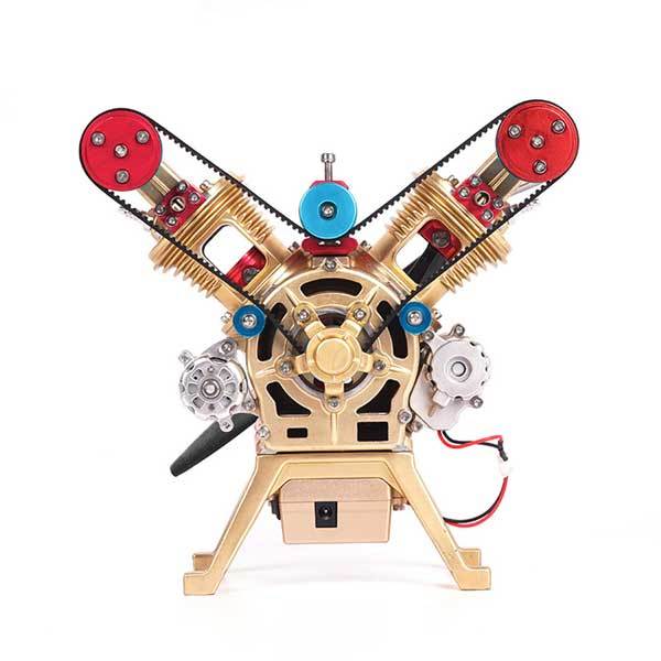 V-twin engine assembly kit detail view