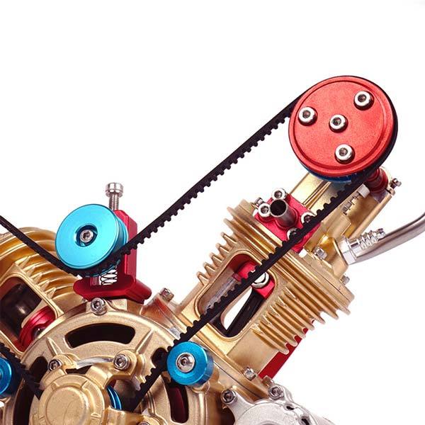 V-twin engine assembly kit component view