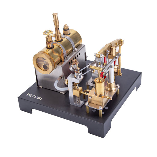 RETROL beam steam engine with horizontal boiler