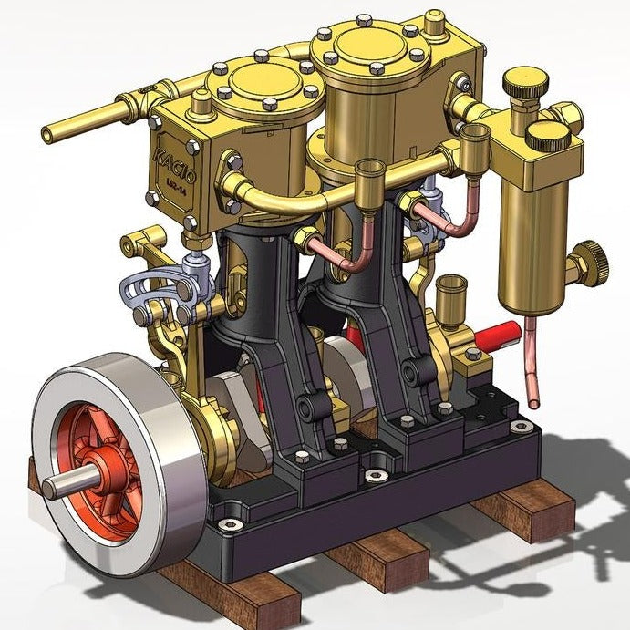 dual cylinder schematic of engine