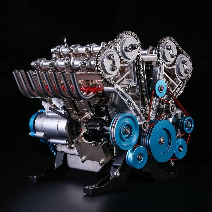 V8 engine set side view